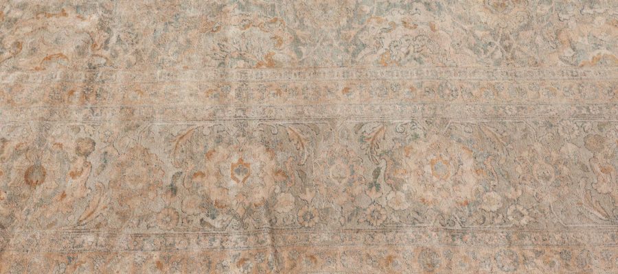 Antique Indian Botanic Handwoven Wool Rug BB7206