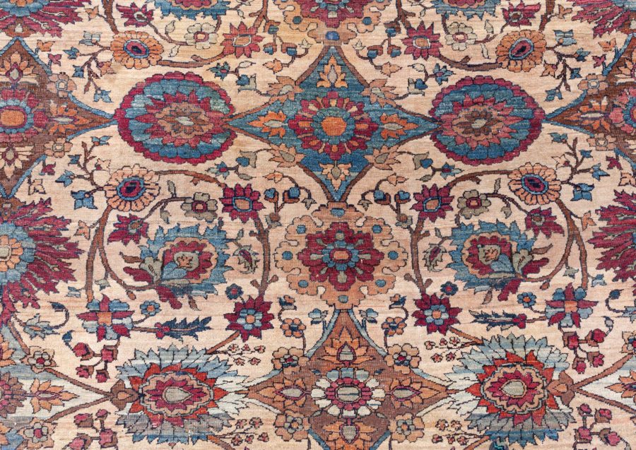 Extra Large Persian Kirman Botanic Handmade Wool Rug BB7220