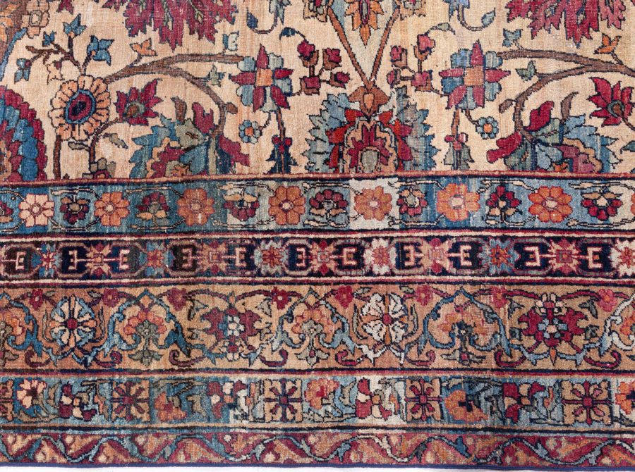 Extra Large Persian Kirman Botanic Handmade Wool Rug BB7220