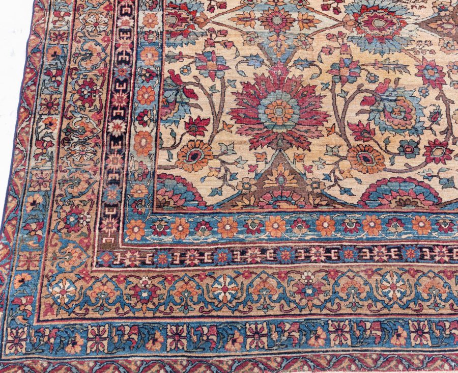 Extra Large Persian Kirman Botanic Handmade Wool Rug BB7220