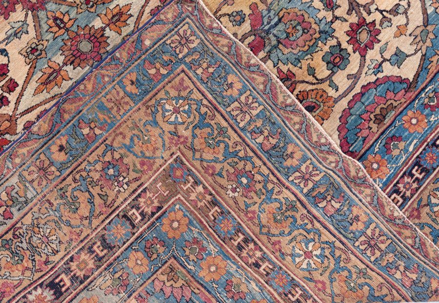 Extra Large Persian Kirman Botanic Handmade Wool Rug BB7220