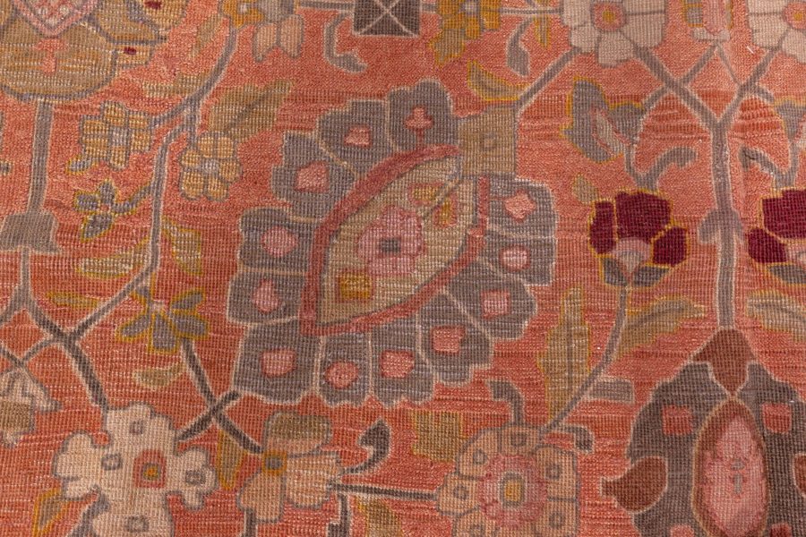 Authentic 19th Century Persian Tabriz Handmade Wool Rug BB7285