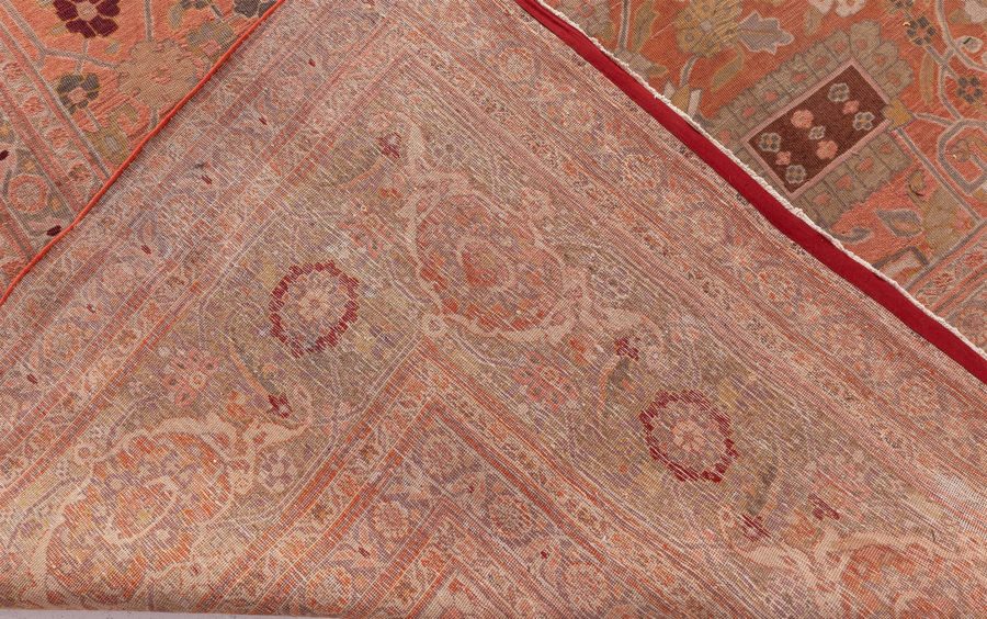 Authentic 19th Century Persian Tabriz Handmade Wool Rug BB7285