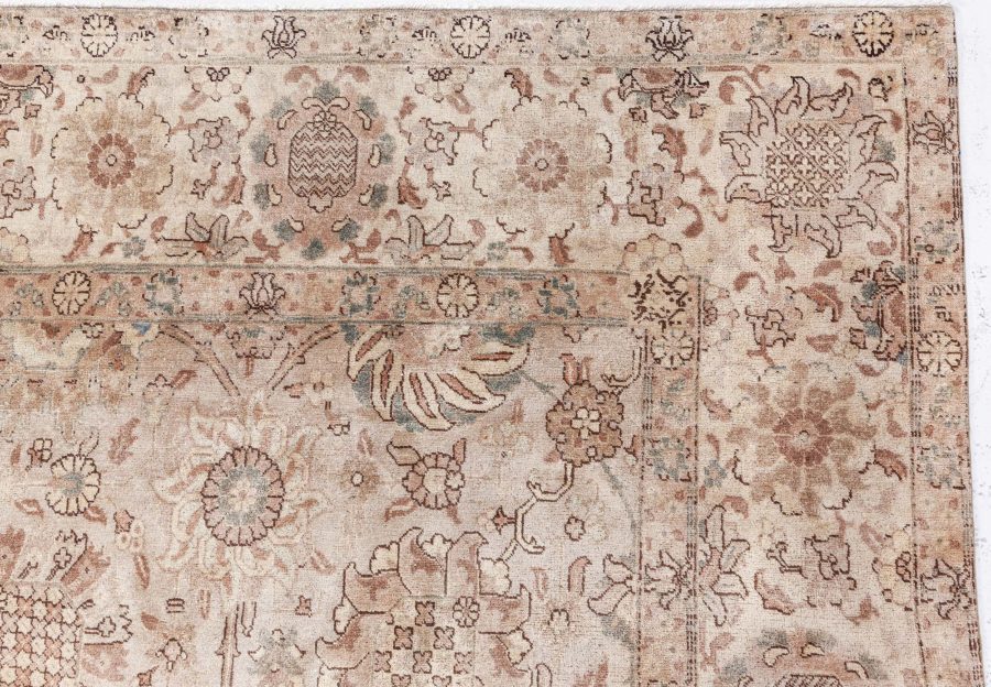 Fine Antique Persian Tabriz Handmade Wool Carpet BB8441