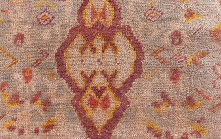 19th Century Turkish Oushak Handmade Wool Rug BB8445