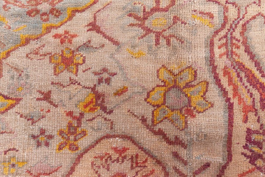 19th Century Turkish Oushak Handmade Wool Rug BB8445