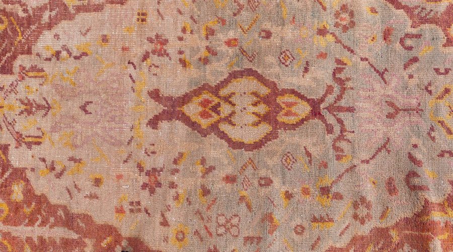 19th Century Turkish Oushak Handmade Wool Rug BB8445