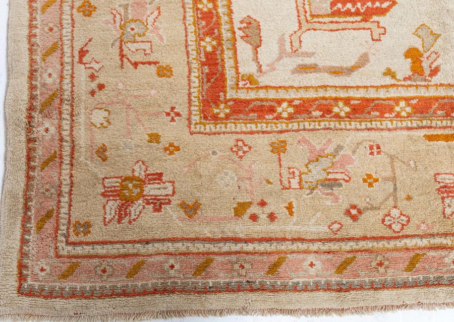 Antique Turkish Oushak Rug BB8866