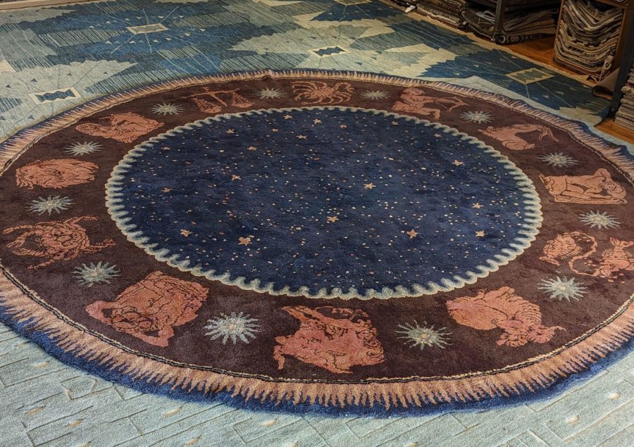 High-quality Round French Art Deco Rug by Paul Follot BB6783