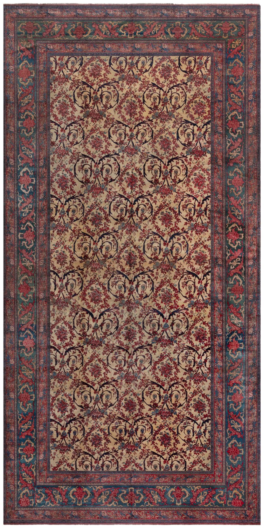 Authentic 19th Century Persian Bidjar Handmade Wool Carpet BB6671