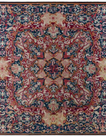 Antique Tabriz Persian Floral Allover Navy Blue Hand-Knotted Wool Carpet – Circa 1900 BB8776 Antique Tabriz Persian Floral Allover Navy Blue Hand-Knotted Wool Carpet – Circa 1900 BB8776