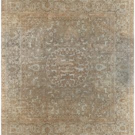 One-of-a-kind Oversized Vintage Indian Amritsar Hand Knotted Wool Rug BB7498