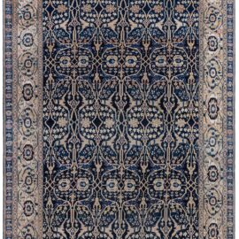 Antique Persian Allover Geometric Oversized Cream Hand-Knotted Wool Carpet – Circa 1880 BB8900