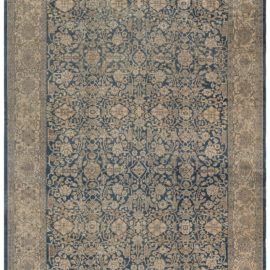 Sultanabad Persian Antique Floral Allover Oversized Light Beige Hand-Knotted Wool Carpet – Circa 1900 BB7720
