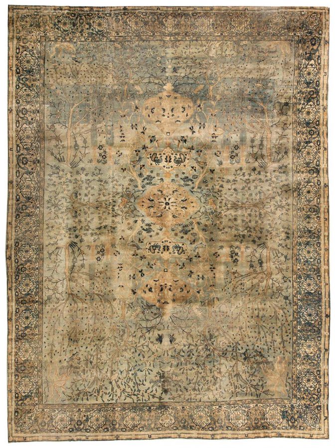 oriental area rug in living room