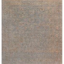 Tabriz Persian Antique Allover Cream Beige Hand-Knotted Wool Carpet – Circa 1920 BB7206