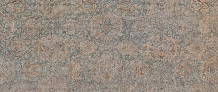 Antique Kirman Botanic Handwoven Wool Rug BB7206