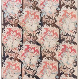 Antique Bessarabian Russian Allover Floral Cream Flatweave Wool Carpet – Circa 1920 BB6712