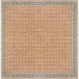 Vintage Spanish Floral Soft Beige Hand-Knotted Wool Rug Cuenca BB6802