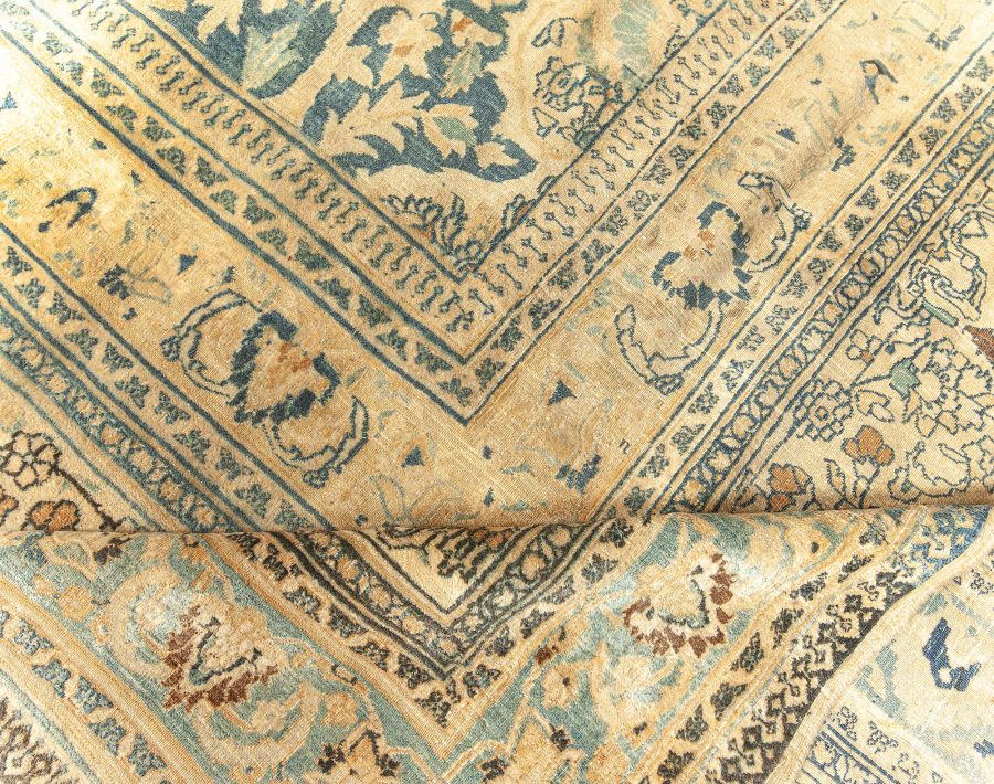 High-quality Oversized Persia Blue, Brown, Beige Handmade Wool Rug BB6791