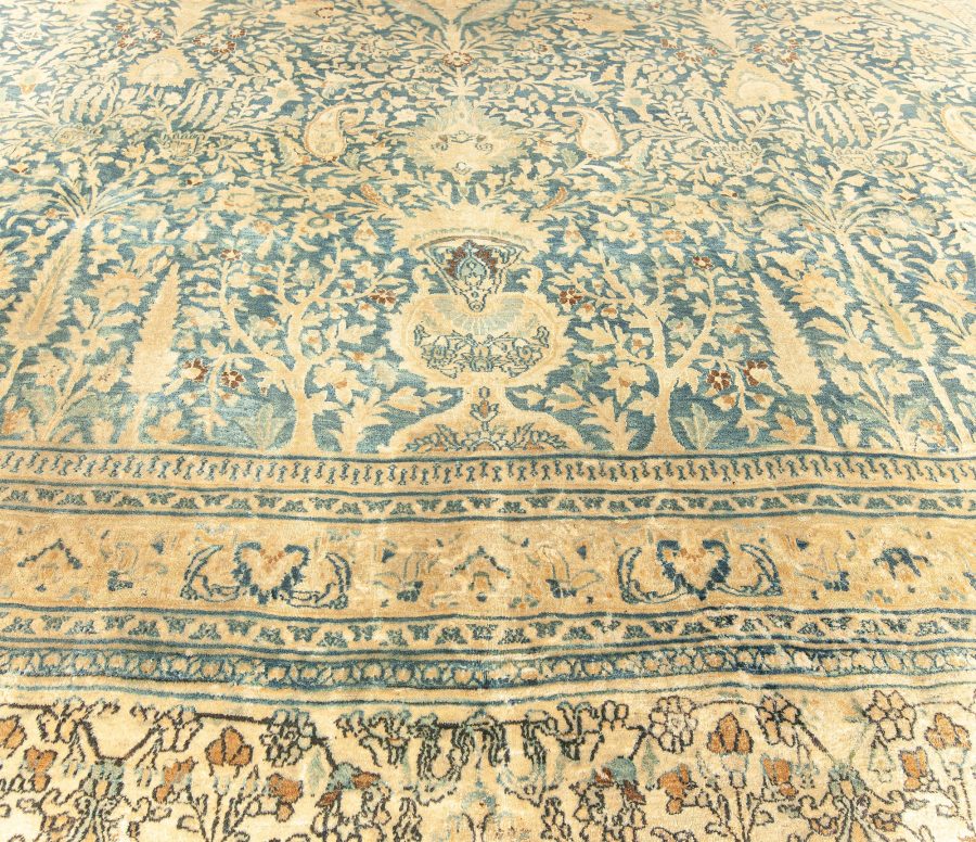 High-quality Oversized Persia Blue, Brown, Beige Handmade Wool Rug BB6791