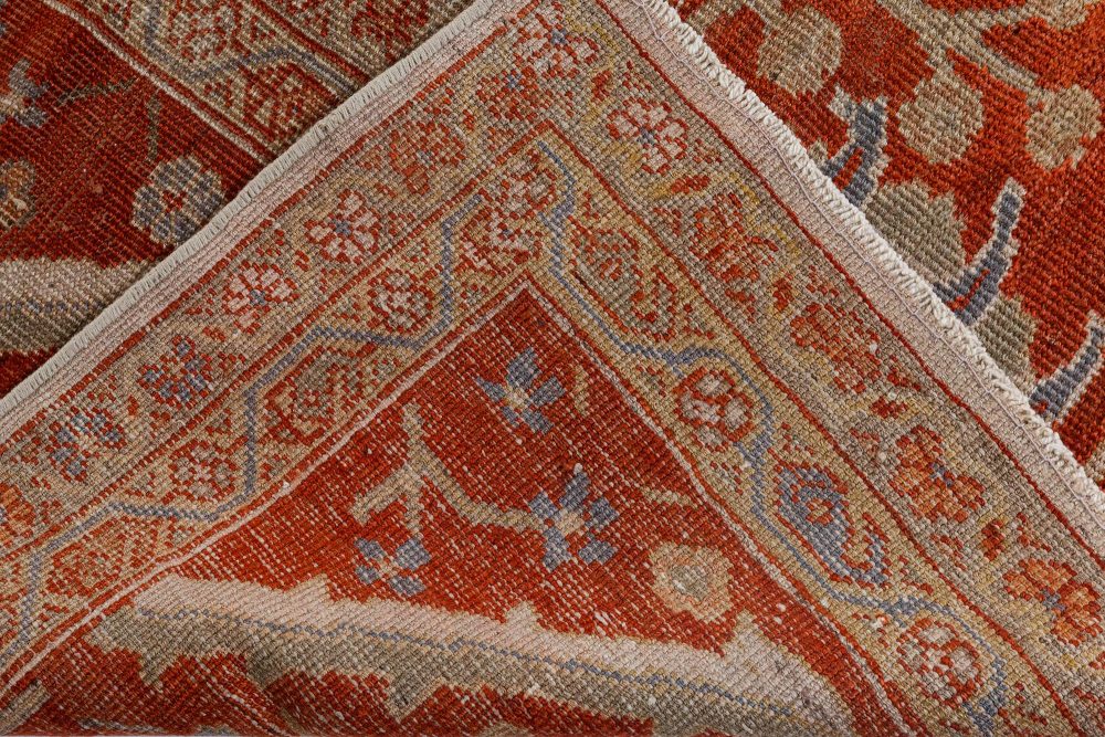 Authentic 19th Century Persian Sultanabad Red Handmade Wool Rug BB7191