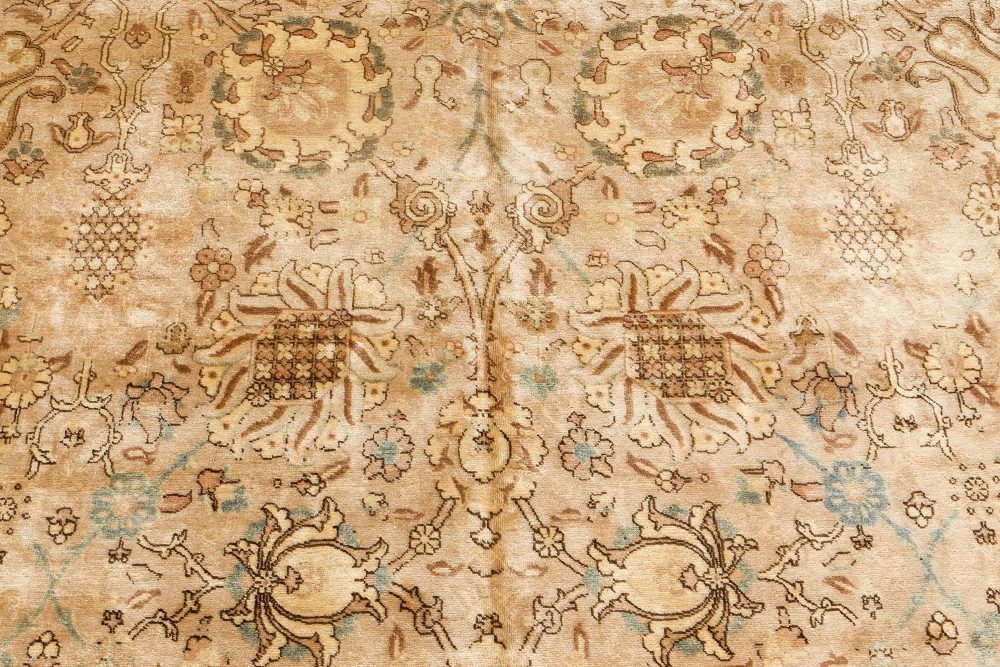 Fine Antique Persian Tabriz Handmade Wool Carpet BB7213