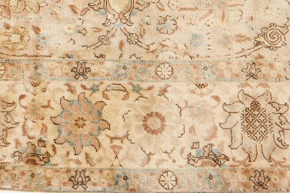Fine Antique Persian Tabriz Handmade Wool Carpet BB7213