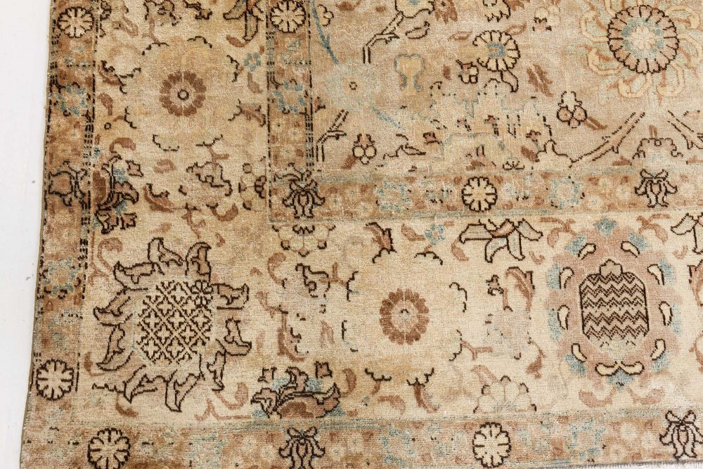 Fine Antique Persian Tabriz Handmade Wool Carpet BB7213