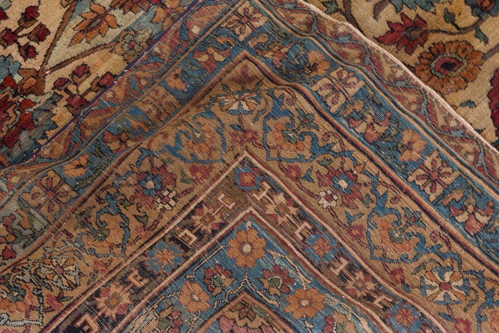 Extra Large Persian Kirman Botanic Handmade Wool Rug BB7220