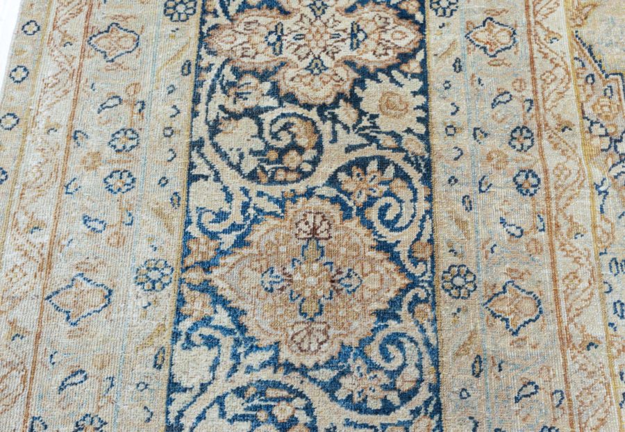 Authentic 1900s Persian Tabriz Handmade Wool Carpet BB7225