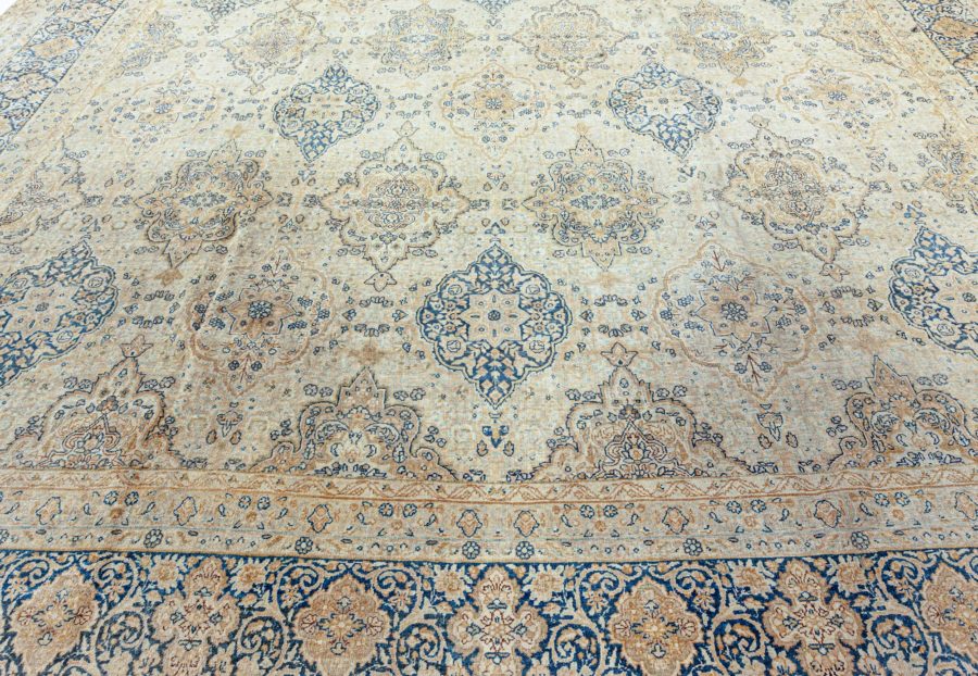 Authentic 1900s Persian Tabriz Handmade Wool Carpet BB7225