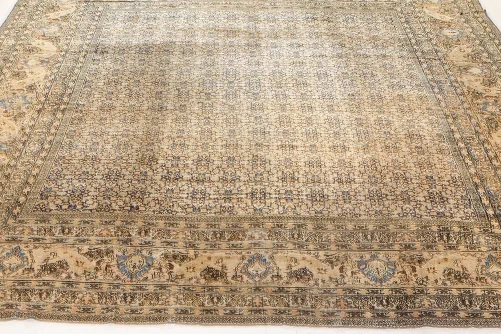 Antique Persian Meshad Handmade Wool Rug BB7235