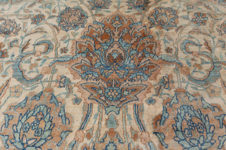 Vintage Indian Botanic Handmade Wool Rug BB7717