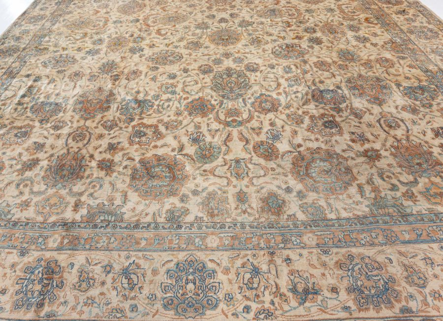 Vintage Indian Botanic Handmade Wool Rug BB7717