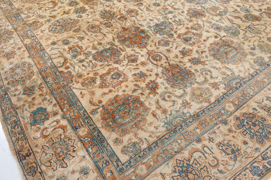 Vintage Indian Botanic Handmade Wool Rug BB7717