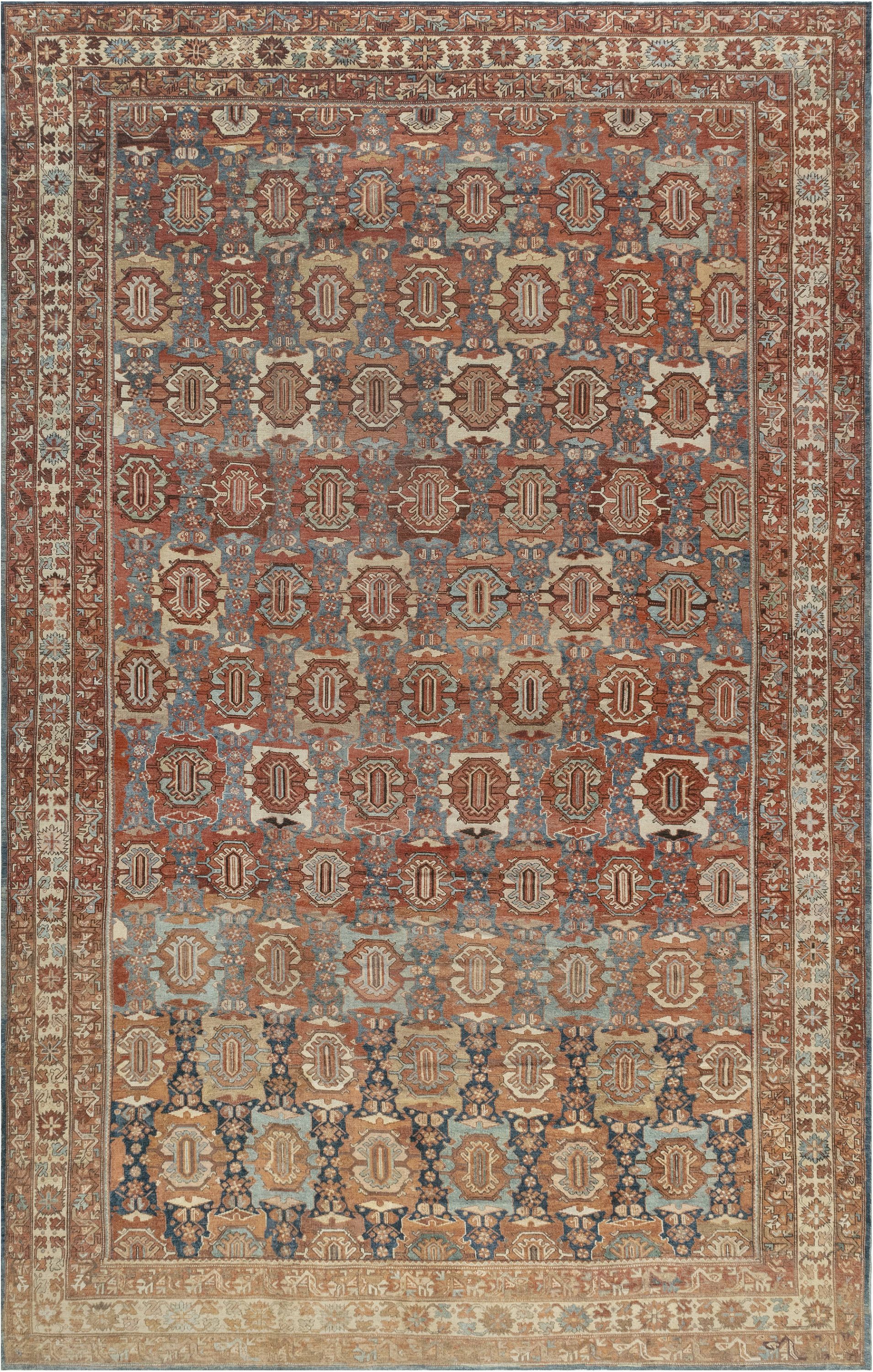 rug-antique-persian-malayer-orange-geometric-21×13-bb7181