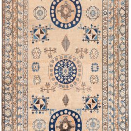 Vintage Samarkand Floral Soft Beige – Hand-Knotted Wool Carpet BB6705