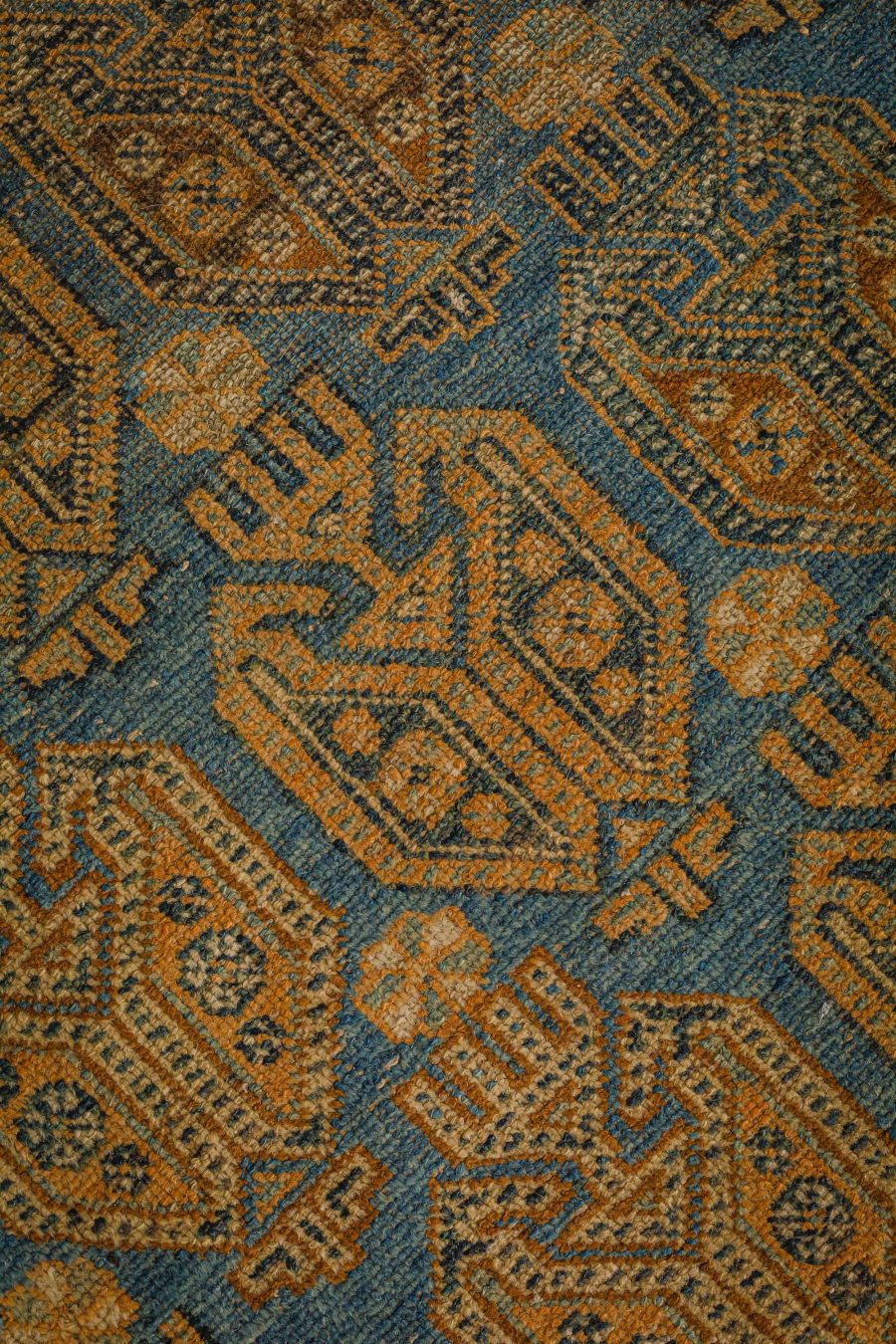 Early 20th Century Blue Persian Malayer Handmade Wool Rug BB6875