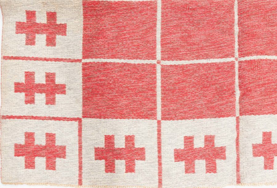 Vintage Swedish Flat-Weave Rug BB6883