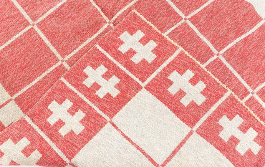 Vintage Swedish Flat-Weave Rug BB6883