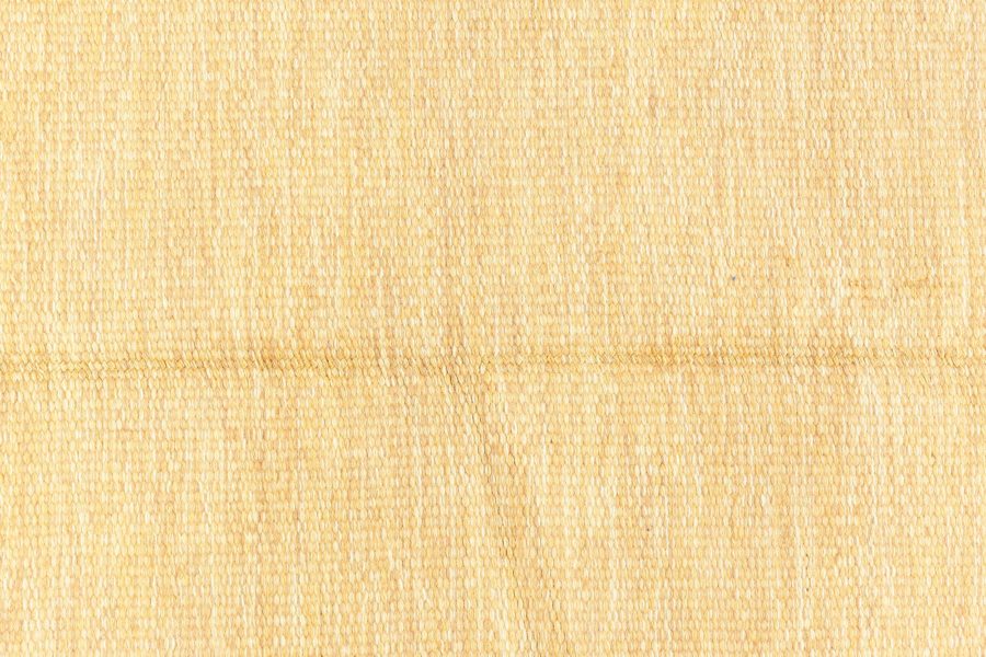 Mid-20th Century Yellow Brown Swedish Flat-Weave Rug by Birgitta Solderkvist BB6884