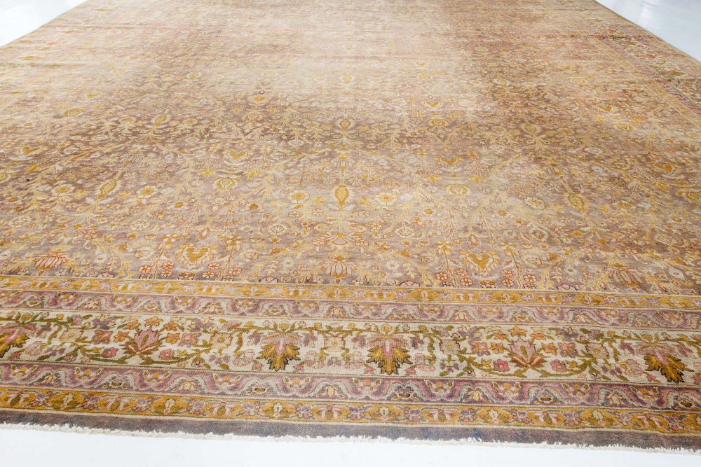 One-of-a-kind Oversized Antique Turkish Sivas Brown Handmade Wool Rug BB7294