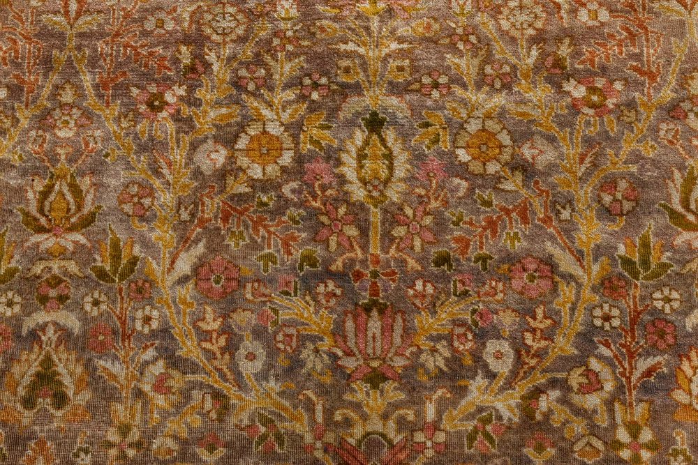 One-of-a-kind Oversized Antique Turkish Sivas Brown Handmade Wool Rug BB7294