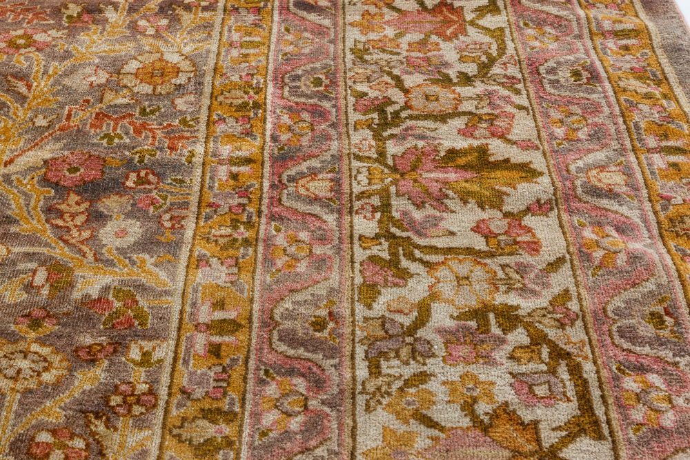 One-of-a-kind Oversized Antique Turkish Sivas Brown Handmade Wool Rug BB7294