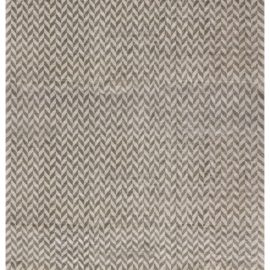 Modern Geometric Chevron Gray Handmade Wool Rug “Fleche” N11810