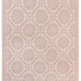 “Millefleur” Traditional Flatweave Floral Soft Beige Wool Rug N11848
