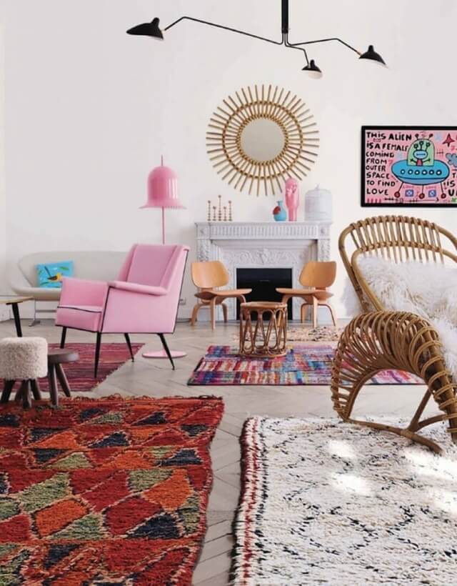 Moroccan rugs for living room, statement rugs, layering rugs