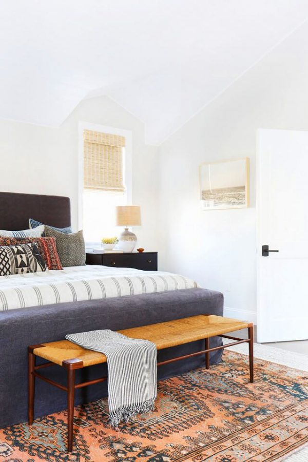 statement rugs, oriental rug in bedroom