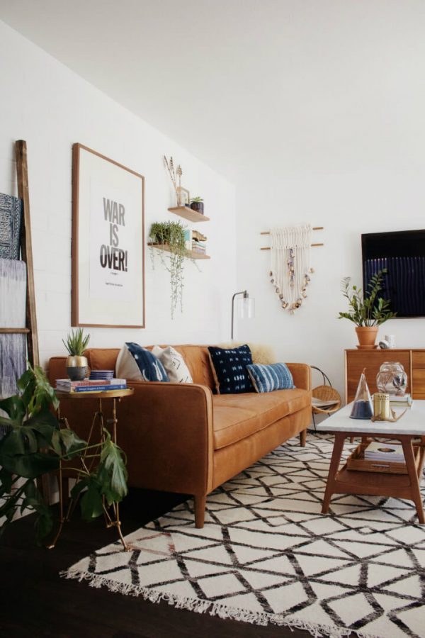 statement rugs, Moroccan rug in the living room